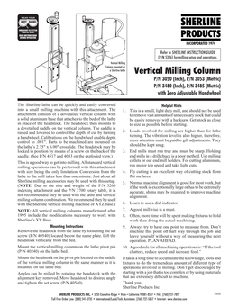 Vertical Milling Column