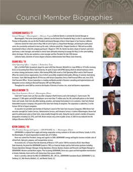 COB Advisory Council Members Biographies