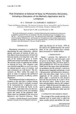 Pole Orientation of Asteroid 44 Nysa Via Photometric Astrometry, Including a Discussion of the Method's Application and Its Limitations