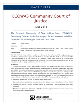 ECOWAS Community Court of Justice