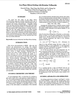 Gas-Phase Silicon Etching with Bromine Trifluoride