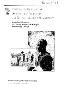 Agricultural Research and Training Support (ARTS) Project, Burkina Faso, 1990-94