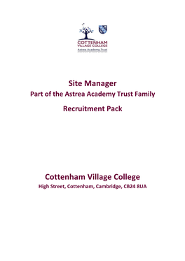 Site Manager Cottenham Village College