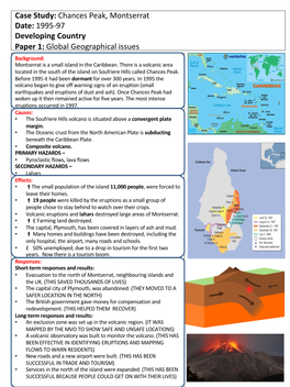 1995-97 Developing Country Paper 1: Global Geographical Issues Background: Montserrat Is a Small Island in the Caribbean