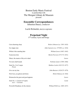 Concert Program