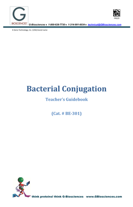 Bacterial Conjugation Teacher’S Guidebook