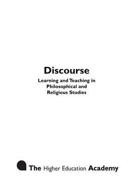 Discourse Learning and Teaching in Philosophical and Religious Studies 8 1 Intro.Qxp 10/11/2008 11:59 Page 2