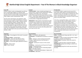 Year 8 the Woman in Black Knowledge Organiser