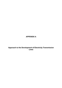 APPENDIX a Approach to the Development of Electricity