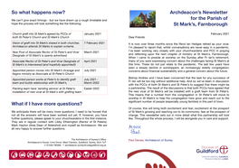 Archdeacon's Newsletter for the Parish