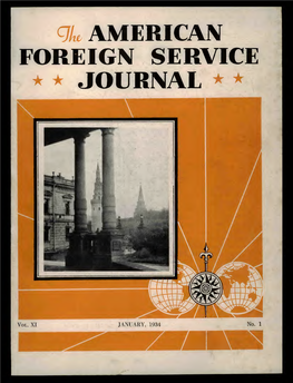 The Foreign Service Journal, January 1934