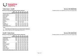 Timetable 320NAA7