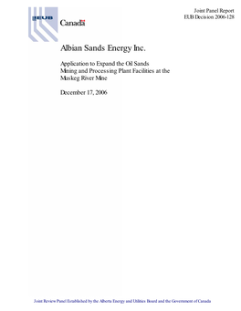 Albian Sands Energy Inc