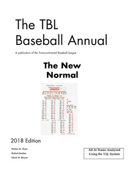 2018 TBL Annual 3 the TBL Baseball Annual