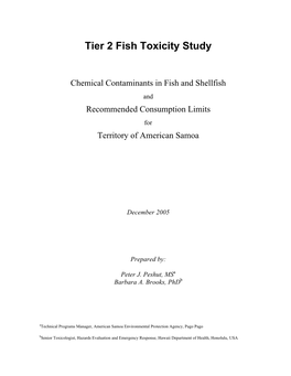 Tier 2 Fish Toxicity Study