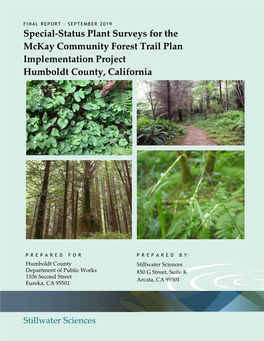 Mckay Forest Trails Special-Status Plant Survey Report