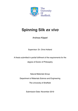 Spinning Silk Ex Vivo