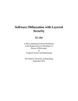 Software Obfuscation with Layered Security