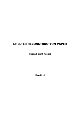 Shelter Reconstruction Paper