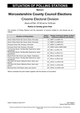 Situation of Polling Stations