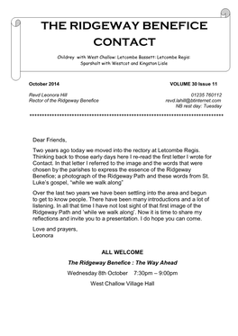 The Ridgeway Benefice Contact