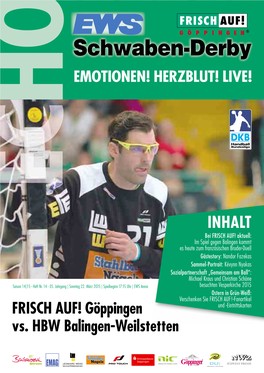 Schwaben-Derby EMOTIONEN! HERZBLUT! LIVE!