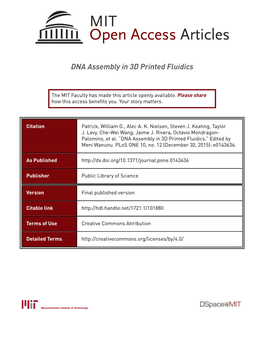 DNA Assembly in 3D Printed Fluidics