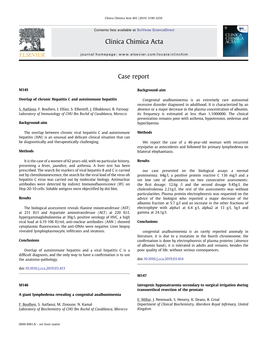 Case Report Clinica Chimica Acta