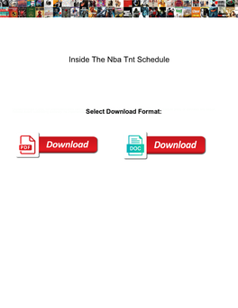 Inside the Nba Tnt Schedule