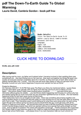 Pdf the Down-To-Earth Guide to Global Warming Laurie David, Cambria Gordon - Book Pdf Free