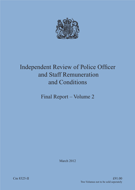 Independent Review of Police Officer and Staff Remuneration and Conditions