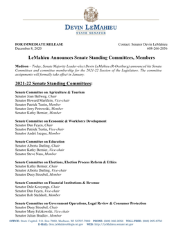 Released Committee Assignments