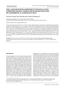 Original Article TOLL-LIKE RECEPTOR-4 DEPENDENT