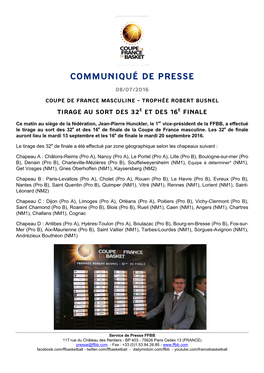 Communiqué De Presse