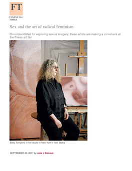 Sex and the Art of Radical Feminism