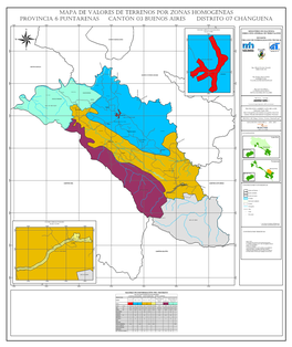 Mapa De Valores De Terrenos Por Zonas Homogéneas Provincia 6 Puntarenas Cantón 03 Buenos Aires Distrito 07 Chánguena