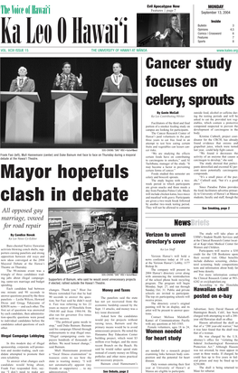 Mayor Hopefuls Clash in Debate