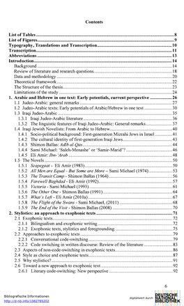 Contents List of Tables 8 List of Figures 9 Typography, Translations