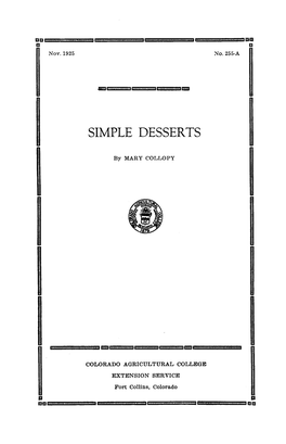 Simple Desserts