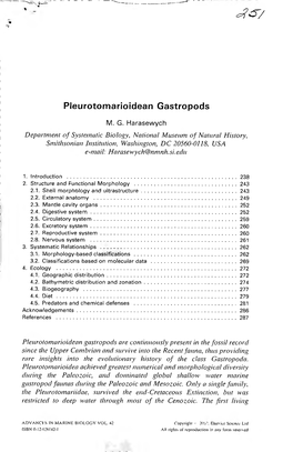 Pleurotomarioidean Gastropods Н