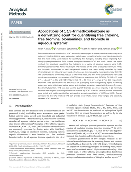 Applications of 1,3,5-Trimethoxybenzene As A