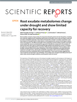 Root Exudate Metabolomes Change Under Drought and Show Limited