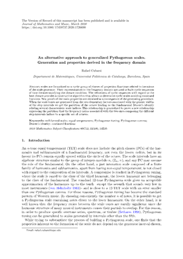 An Alternative Approach to Generalized Pythagorean Scales