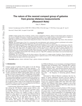 The Nature of the Nearest Compact Group of Galaxies from Precise