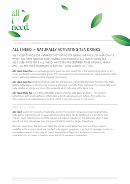 All I Need. – Naturally Activating Tea Drinks All I Need