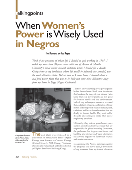 Whenwomen's Power Is Wisely Used in Negros