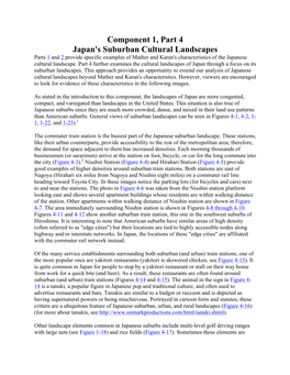 Component 1, Part 4 Japan's Suburban Cultural Landscapes