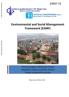 Environmental and Social Management Framework (ESMF)