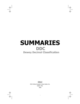 DDC Summaries Following This Introduction