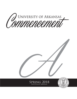 Spring 2018 Commencement Program Book